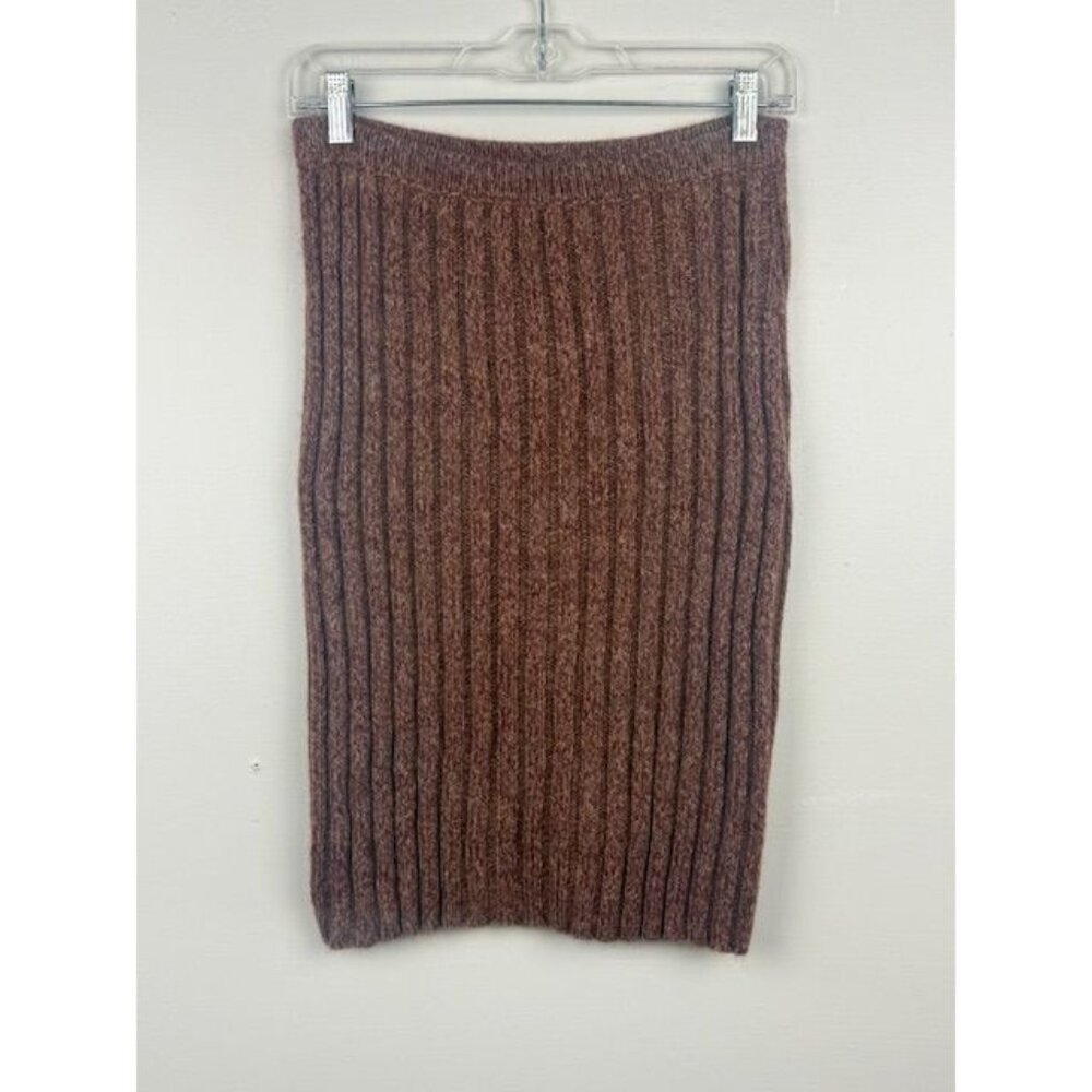 Vintage Krizia Maglia Italy Mohair/Wool Stretch Ribbed Sweater Skirt Size 42